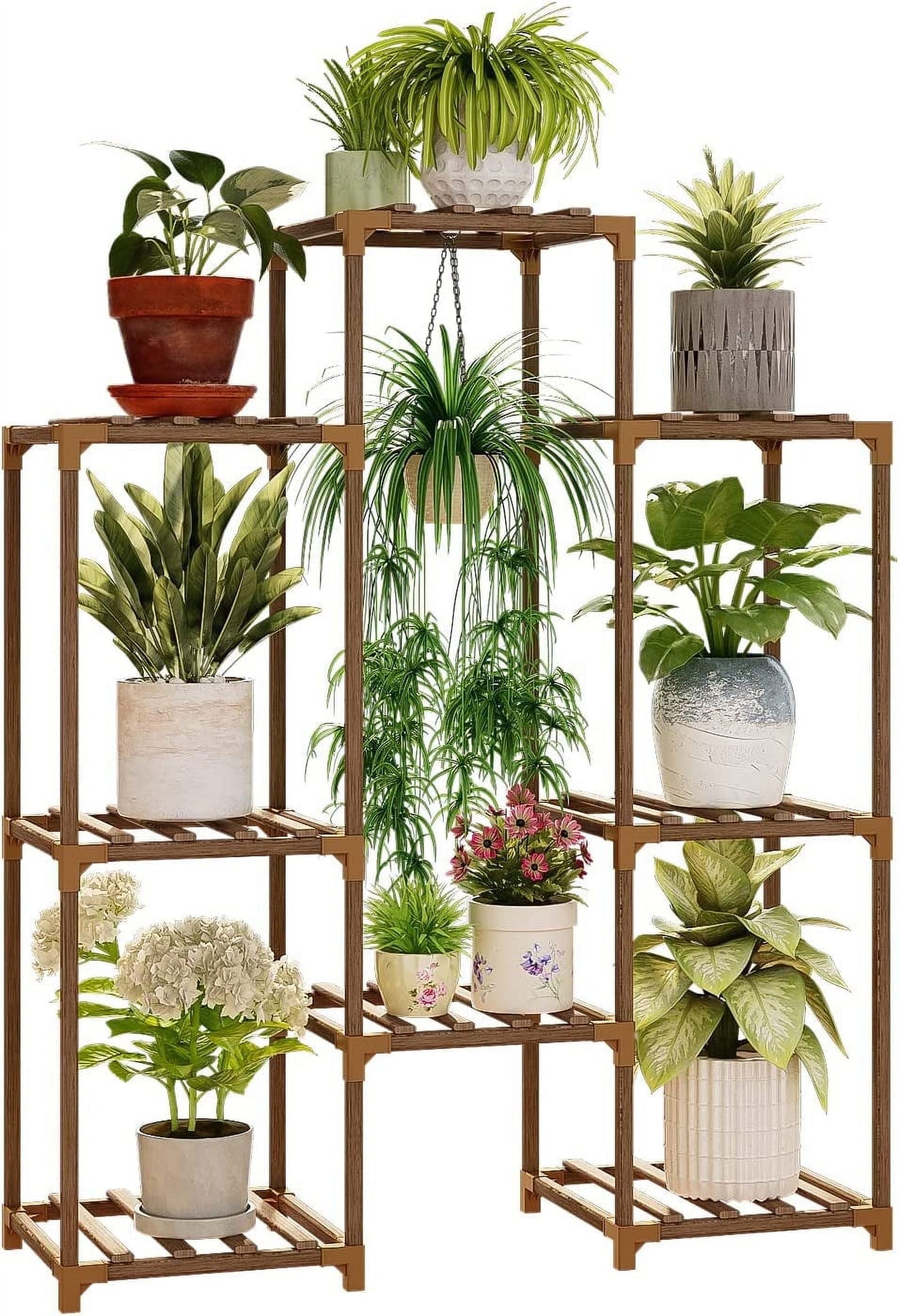 Plant Stand Outdoor Hanging Plant Shelf Indoor Tall Corner Plant Holder Ladder Plant Decor for Multiple Plants