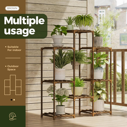 Plant Stand Outdoor Hanging Plant Shelf Indoor Tall Corner Plant Holder Ladder Plant Decor for Multiple Plants
